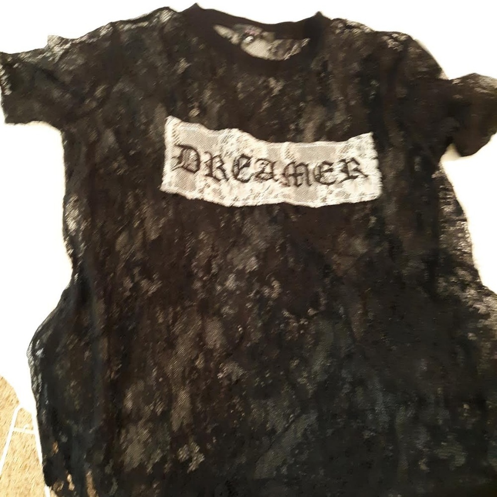 Shirt, black with Dreamer by LOVE PEACE & Lazy Day
